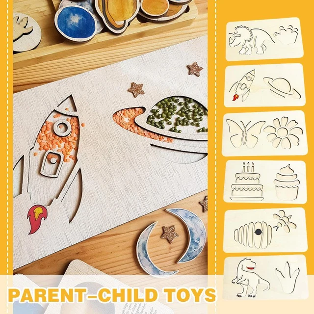 Wooden Sensory Tray Sensory Disc Development Toys Sorting Trayxpcxdfca P2A2