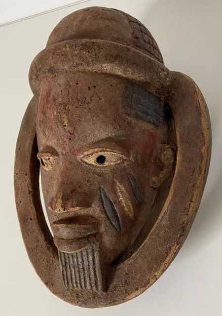 Ancien Et Rare Masque Cultuel. Ethnie Yorouba .Nigeria .Art Africain.