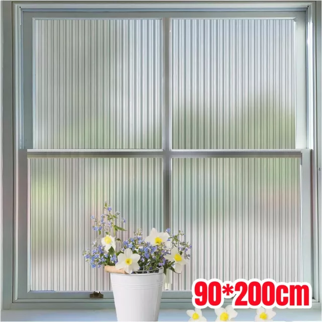 90*200cm Sticker Waterproof Sun Protection Window Privacy Film Bathroom AU Stock