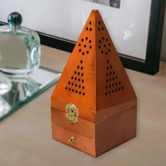Table décorative de style pyramide de brûleur d'encens de brûleur de cône