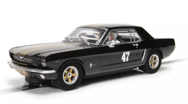 New Boxed C4405 Scalextric 1:32nd Ford Mustang Model "Black and Gold" Model