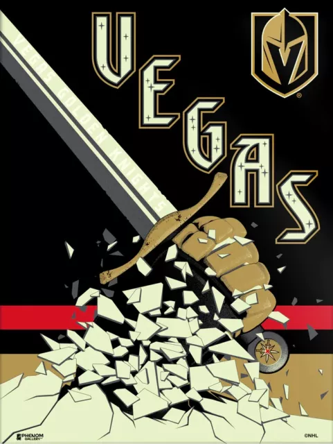 Phenom Gallery Vegas Golden Knights Reverse Retro 18" x 24" Serigraph