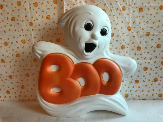 Blow Mold Halloween Decoration Boo Ghost Light Up Grand Venture Spooky