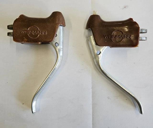 Paire De Leviers De Frein CLB Aluminium - Vélo Course Vintage (Argenté, Enfant)