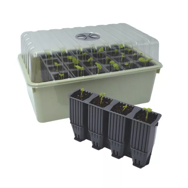 28 Cell Deep Rootrainer Plug Plant Seed Root Tray Trainer Propagator 12cm Deep