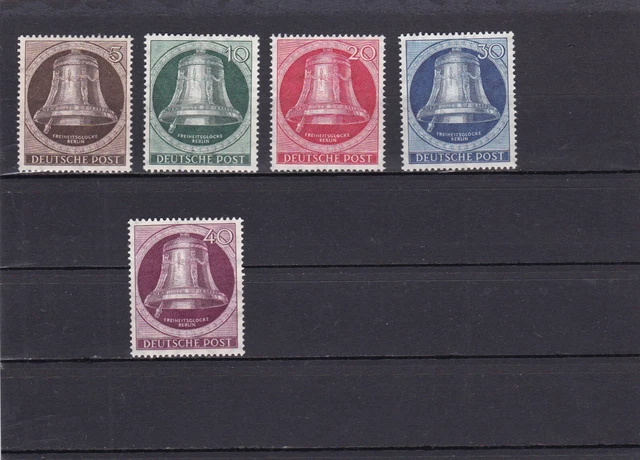 Satz Berlin , 1951 , Mi.Nr. 75 - 79 , Freiheitsglocke , postfrisch **