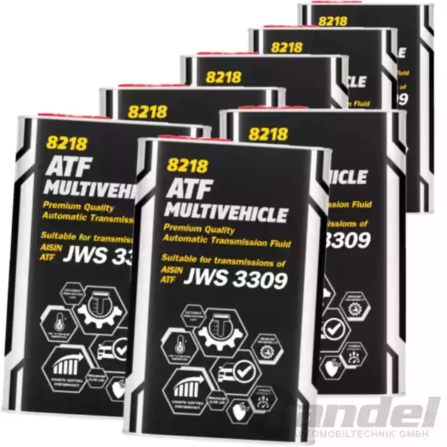 7x1L Mannol Huile de Transmission Atf Multi Véhicules Pour Jws Aisin Warner 3309