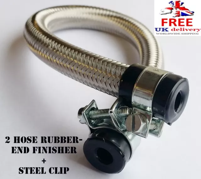 STAINLESS STEEL BRAIDED FUEL LINE FUEL HOSE NITRILE Petrol Diesel Hoses Car Van