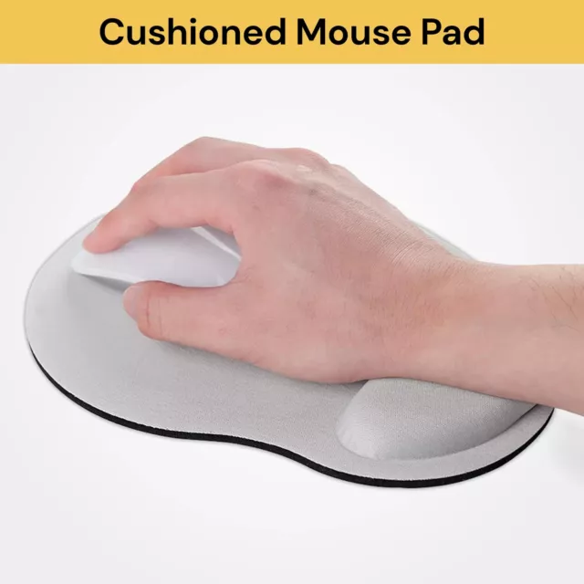 Comfort Wrist Gel Soft Rest Support Mat Mouse Pad Gaming PC Laptop Computer 2