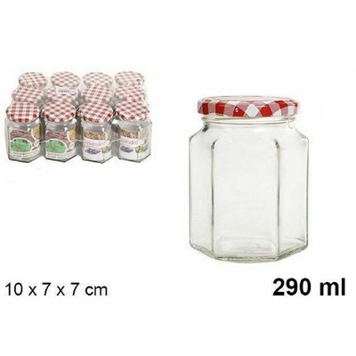 MEckily capacità 300 ml Set di 12 barattoli in vetro borosilicato con coperchio 