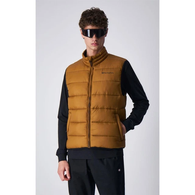 Gilet  Uomo Champion Marrone E Oro 219188 Ms531 Smanicato Marrone-Oro Uomo