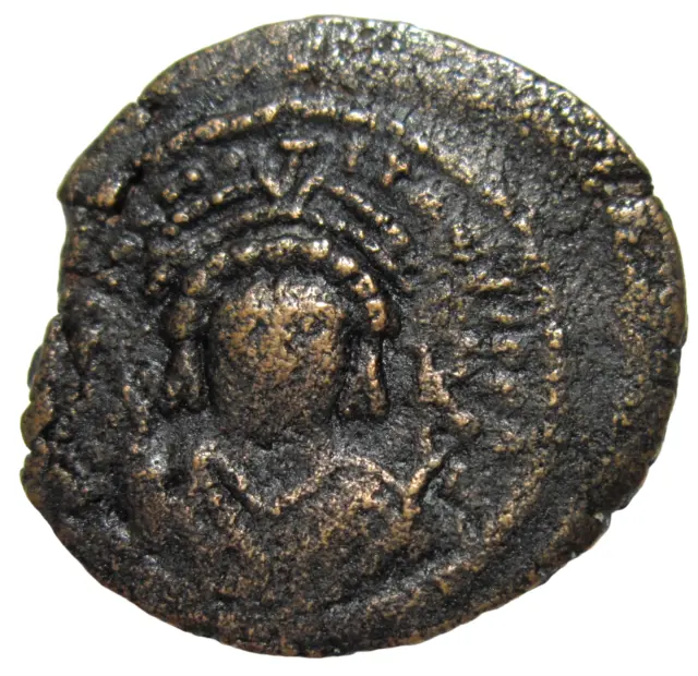 Byzantine.  Ae Follis. Tiberius Ii Constantine, 578- 582 Ad. Constantinople Mint