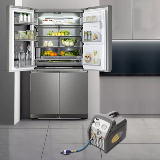 A/C Refrigerant Recovery Machine for hvac freon reclaim 1/2 HP 110V/60Hz 558psi