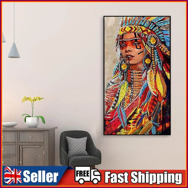 Indian Woman 5D DIY Diamond Painting Kits Special-shaped Partial Drill Wall Art