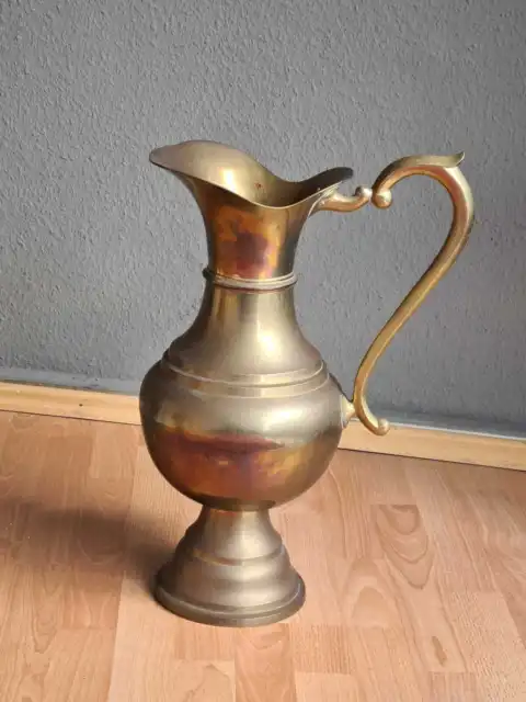 Großes Krug Kanne Messing Alte Messingkanne Messingkrug Vase ca. 54 cm, 3980 gr