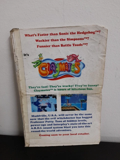 Claymates - Super Nintendo SNES Manual Instructions