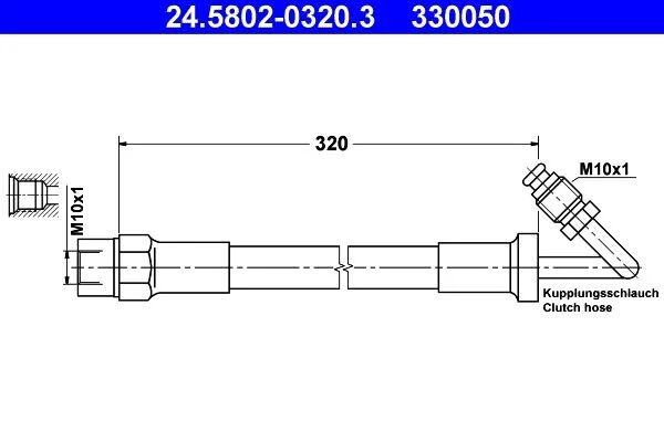 ATE Kupplungsschlauch BMW 24.5802-0320.3