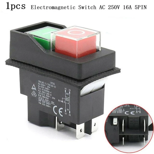 Push Button Electromagnetic Switch Power Tools Replacement Waterproof 50/60hz