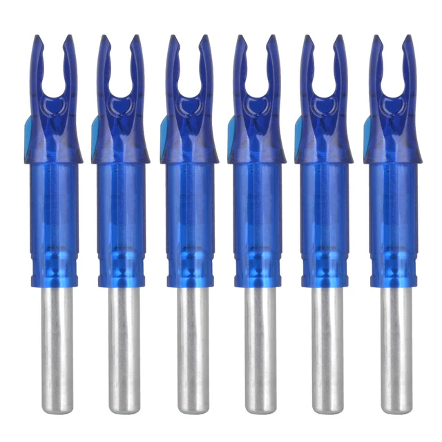 24PCS Blue LED Lighted Shooting Nocks Archery Arrows Arrow Nock Tail 6.2mm US 3