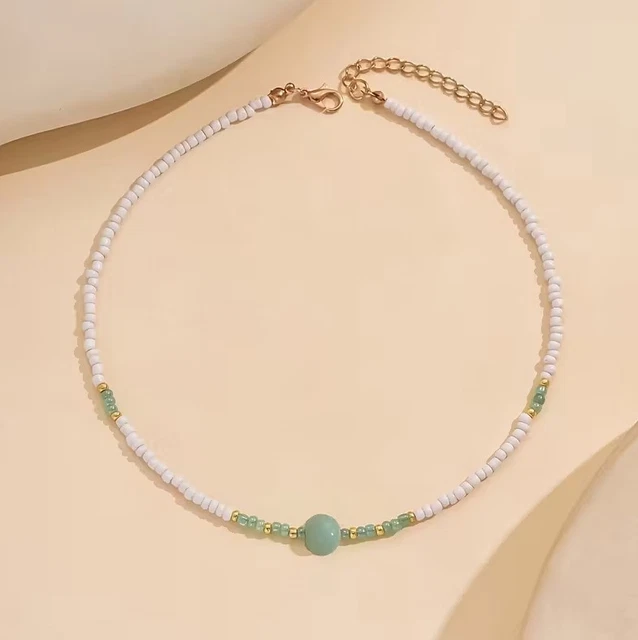 Collier De Perles Pour Femme - Collier Ras Du Cou Réglable Avec