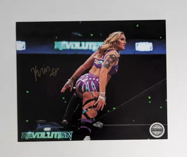 Kris Statlander AEW Hand Signed Autographed 8x10 Photo Pro Wrestling Crate