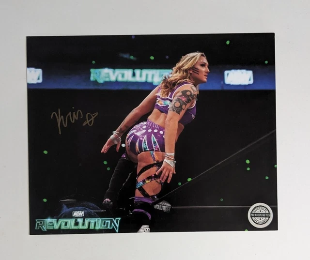 KRIS STATLANDER AEW Hand Signed Autographed 8x10 Photo Pro Wrestling