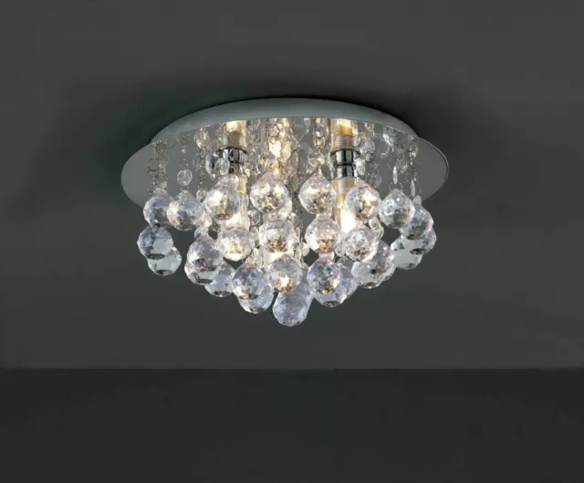 Argos Home Reina Droplets Flush Ceiling Light - Chrome 7967737 R