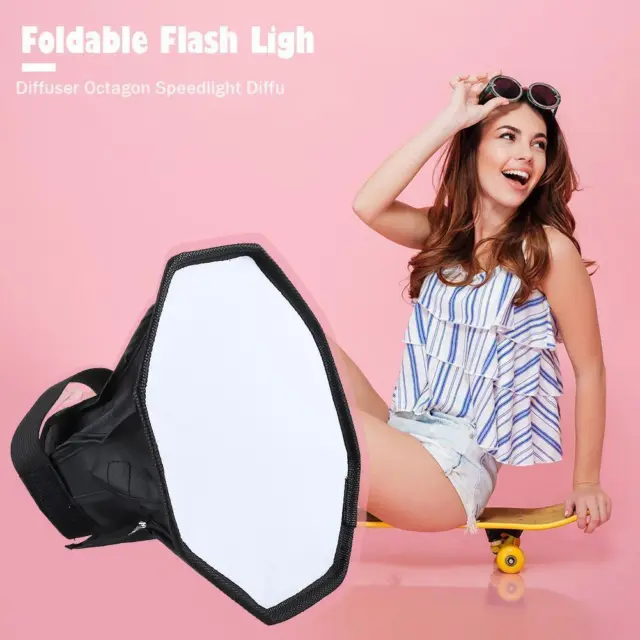 Difusor de luz de flash PULUZ universal 20 cm plegable octágono caja suave