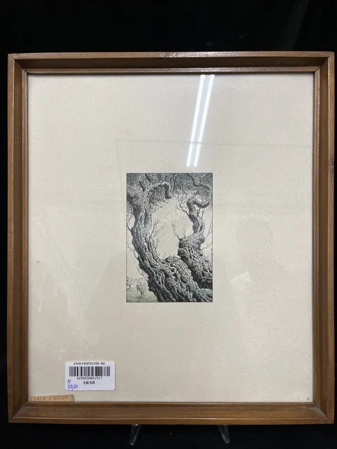 disegno a china di Gianni Consalvi raffigurante paesaggio XX