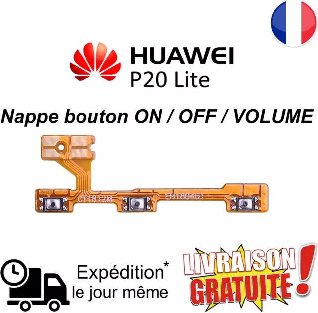 Nappe Boutons Volume et Power qualité Originale pour Huawei P20 Lite - ANE-LX1