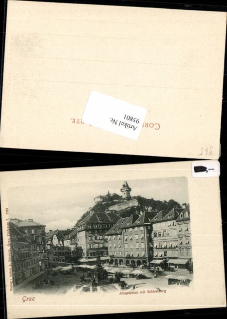 95801,Graz Hauptplatz mit Schloßberg Schlossberg