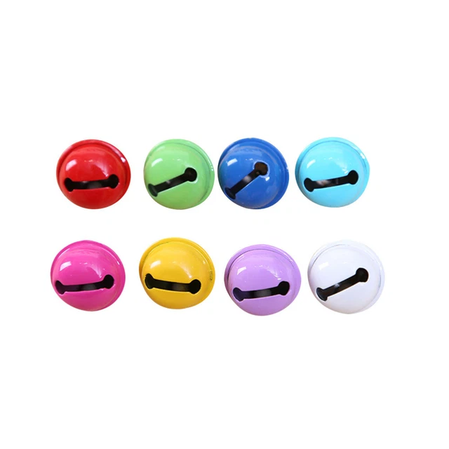 20 piezas mini campanas redondas de metal con campana pintada de colores de 22 mm adornos de joyería