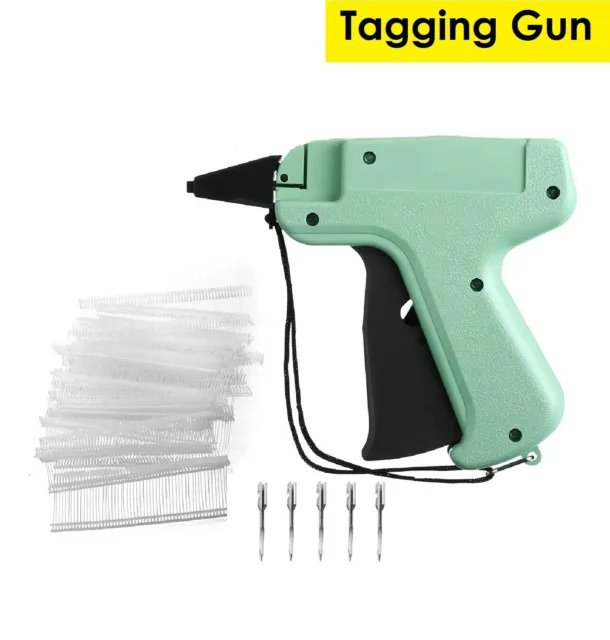 Clothes Garment Price Label Tagging Tags Gun Machine+1000 Glue Needles+5 Needles