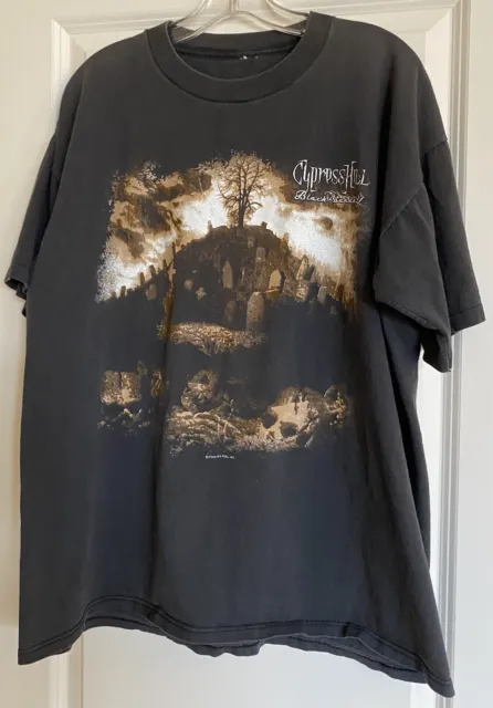 Vtg 90s Cypress Hill Black Sunday T-Shirt Tee 2 Sided Size XL Funcky Feel Inc