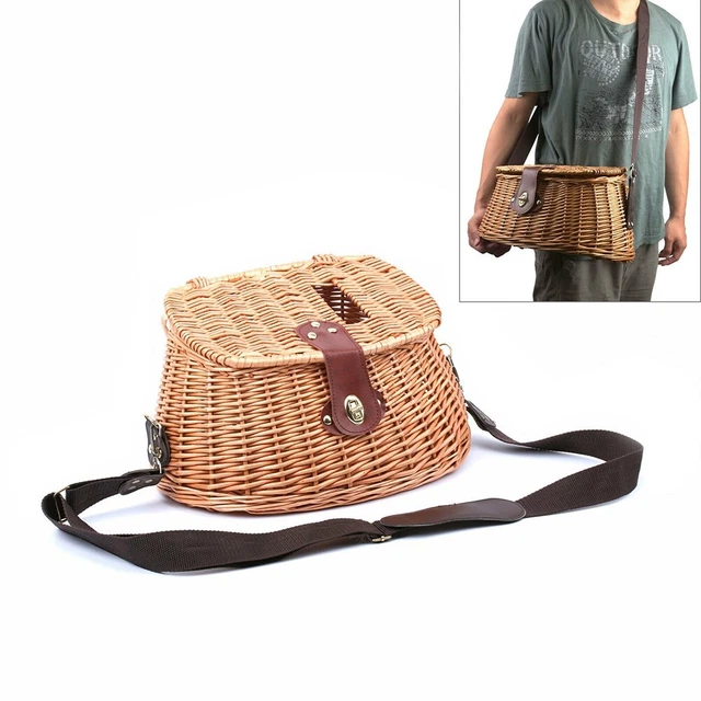 Panier De Pêche En Osier Vintage Panier De Pêche Vintage En Osier - Créel Ancien, 50x33x32 Cm (20x13x12,5) Old Boat