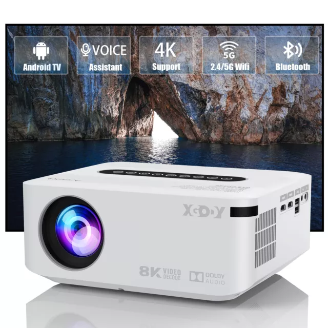 XGODY X1 Projector Native 1080P UHD 5G WiFi Smart Home Theater Cinema Beamer LED
