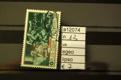 FRANCOBOLLI COLONIE EGEO PATMO USATI N°13 F2113 