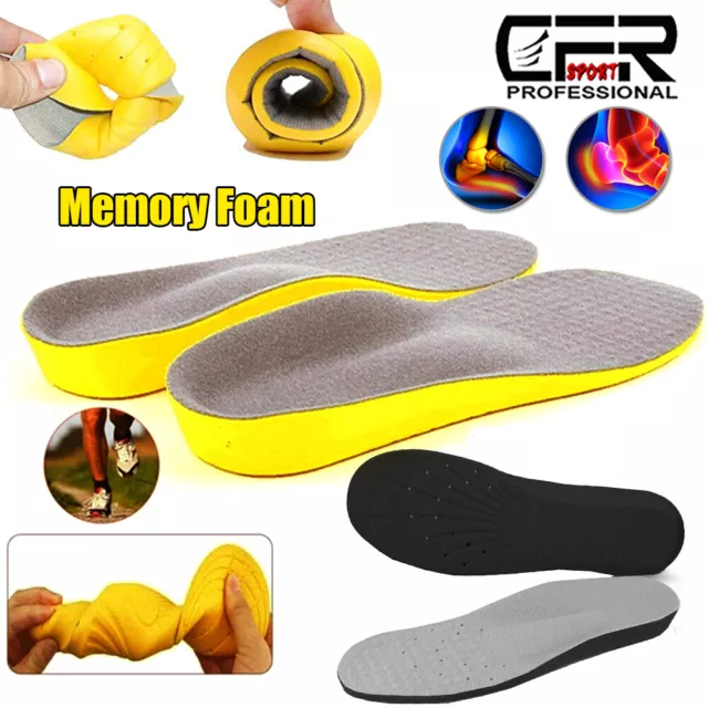 Memory Foam Orthotic Arch Support Shoes Insoles Inserts Pads Women Men Unisex DS