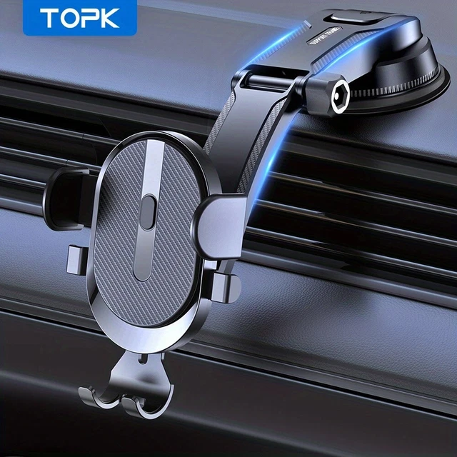 Support Téléphone Voiture Magnétique – Ventouse Double Axe, Rotation 360°, Fixation Forte, Pliable