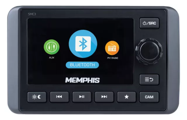 Memphis Audio SMC3 Multi Zone Marine Bluetooth Stereo Receiver+Subwoofer Control
