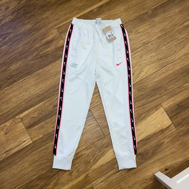 MENS NIKE SIDE Taped Repeat Tracksuit Joggers Size XS White Black Pink Bnwt 29.99 PicClick UK