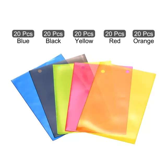 PVC Plástico Etiquetas Bolsa Exterior Etiquetado, 75x105mm 5 Colores 100uds 3