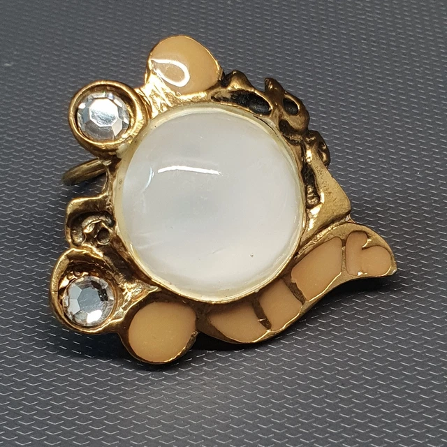 Broche Créateur Alliage Doré Micris - Bijou Fantaisie élégant - Occasion Bon état