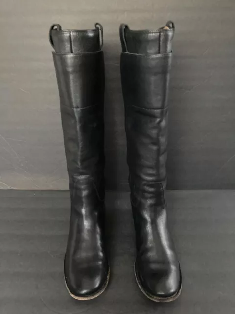 FRYE 77535 PAIGE Tall Leather Riding Boots Black Women's 6.5M With Boxs ...