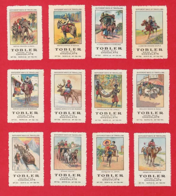 Poster Stamps Travelling U.k Gipsies Mexican Aguador Reindeer Mongolia Dogsleigh