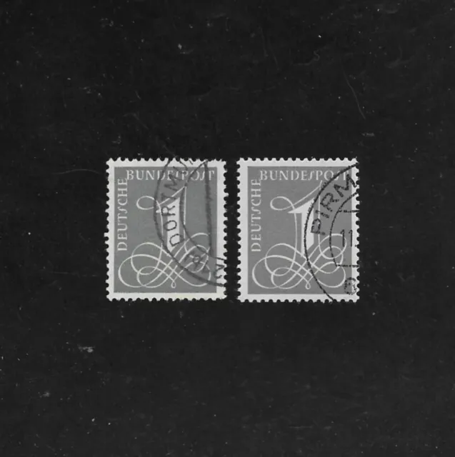 Briefmarken BRD / Bund 1955 & 1963 Michel-Nr. 226x & 226y gestempelt