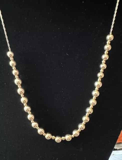 14k Gold Add A Bead Necklace 24”