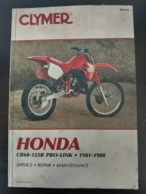 Clymer M442 Honda CR60-125R Pro-Link Service Manual 1981-1988 Motorcycle Repair