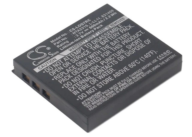 Battery for Logitech  G7 Laser Cordless Mouse, M-RBQ124, MX Air   190310-1000, 1