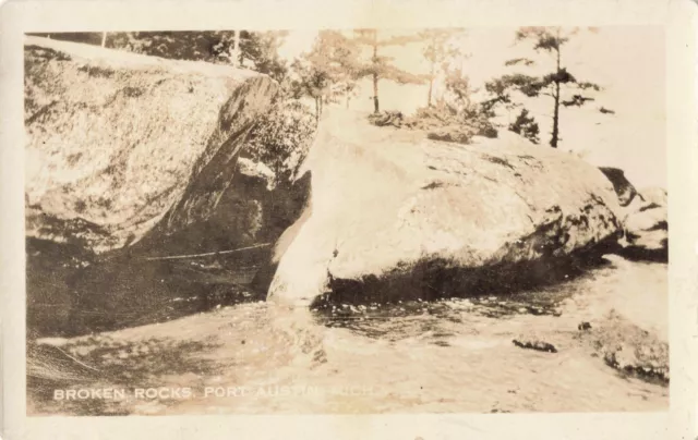 CEN Point Aux Barques Port Austin MI RPPC Lake Huron MOTHER NATURES Shoreline! 3